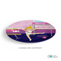 Cute Gymnast Girl Custom Plate for Girls
