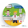 Boy Doctor's Visit Kids Plates