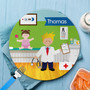 Boy Doctor's Visit Kids Plates