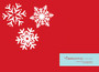 Falling Icy Snowflakes Christmas Cards