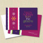 Front and back (optional) with white envelope
