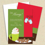 Front and back (optional) with white envelope