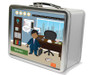 A Boy Crunching Numbers Metal Lunchbox