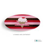 Strawberry Cone Custom Plate for Girls