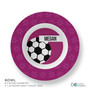Soccer Fan Purple Custom Plate for Girls