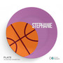 Girl Basketball Fan Purple Custom Plate for Girls