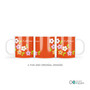 Preppy Flowers Orange Custom Plate for Girls