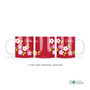 Preppy Flowers Red Custom Plate for Girls