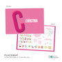 Double Initial Pink Custom Plate for Girls