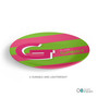Double Initial Stripe Pink Custom Plate for Girls