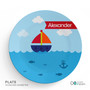 Sailing The Blue Ocean Kids Plates