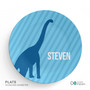 Dino And Me Blue Kids Plates