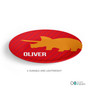Dino And Me Red Kids Plates