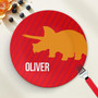 Dino And Me Red Kids Plates