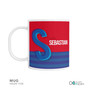Double Initial Red Kids Plates