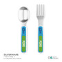 Double Initial Green Kids Plates