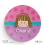 Just Like Me Girl Pink Custom Plate for Girls