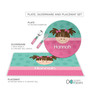 Just Like Me Girl Aqua Custom Plate for Girls