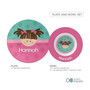 Just Like Me Girl Aqua Custom Plate for Girls