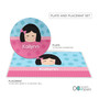 Just Like Me Girl Light Blue Custom Plate for Girls