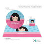 Just Like Me Girl Light Blue Custom Plate for Girls