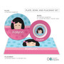 Just Like Me Girl Light Blue Custom Plate for Girls