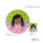Just Like Me Girl Green Custom Plate for Girls
