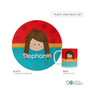 Just Like Me Girl Red Custom Plate for Girls