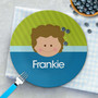 Just Like Me Boy Green Kids Plates