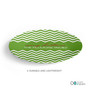 Fancy Zig Zags Green Personalized Christmas plates
