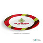 Fancy Xmas Tree Personalized Christmas plates