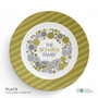 A Golden Xmas Wreath Personalized Christmas plates