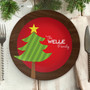 A Big Old Tree Personalized Christmas plates