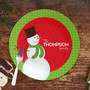 The Snowman Is Here Personalized Christmas Plates