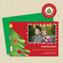Shown with green envelope and matching return address label