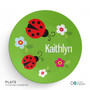 Curious Lady Bug Custom Plate for Girls