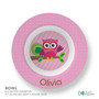 Owl Be Yours Pink Custom Plate for Girls