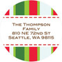 Pretty Xmas Tree Christmas Address Labels