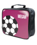 Girl Soccer Fan Purple Soft Lunch Bag