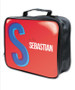Double Initial Red Soft Lunch Bag
