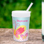 Smiley Butterfly Personalized Kids Cups