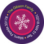 Ribbon Snowflakes Christmas Address Labels
