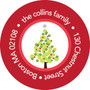 Dotted Xmas Tree Red Christmas Address Labels
