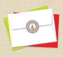 Dotted Xmas Tree Gray Christmas Address Labels
