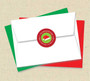 Merry Xmas Polka Dots Christmas Address Labels