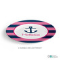 Let's Sail Pink Custom Plate for Girls