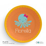 Cute Octopus Custom Plate for Girls