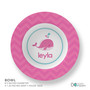 Sweet Pink Whale Custom Plate for Girls
