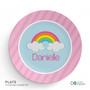 A Rainbow In The Sky Custom Plate for Girls