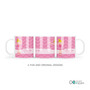 Personalized kids mug with sweet ballerina in pink tutu and ballet shoes featuring the name Charlie